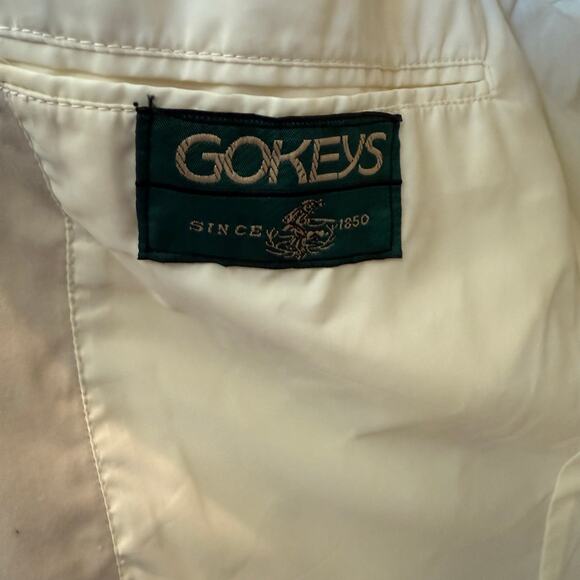 Vintage Gokeys Men's Blazer Size ? Tan Washable Classic Pockets Made in USA - Picture 7 of 12